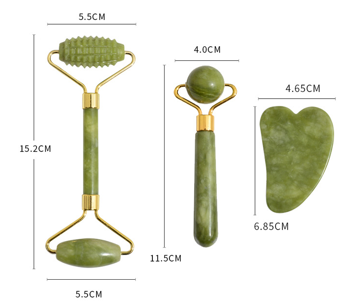 Jade Facial Roller With Three Sets Of Facial Jade Massager
