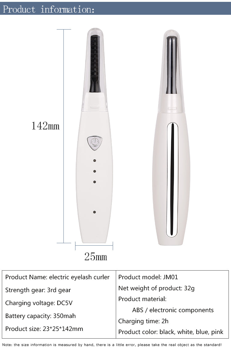 Electric Heated Eyelash Curler USB Rechargeable