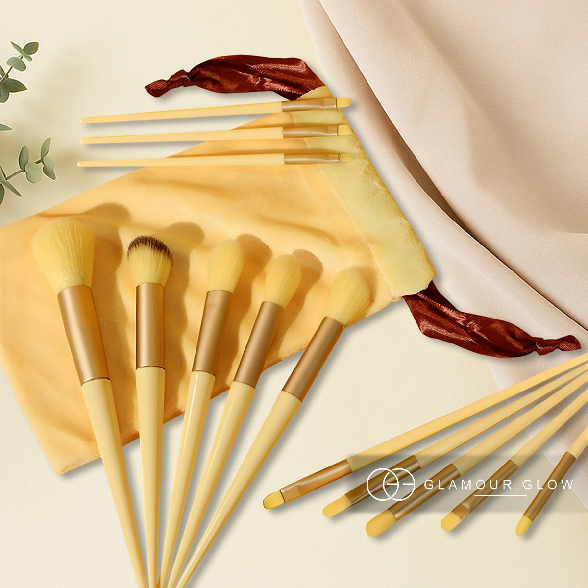 Makeup Brush Set 13 PCS Foundation Blush Highlighter Eyeshadow In 5 Colors