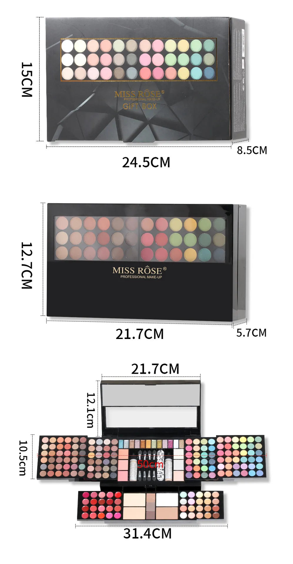 Miss Rose Eyeshadow Palettes In 120 Colors