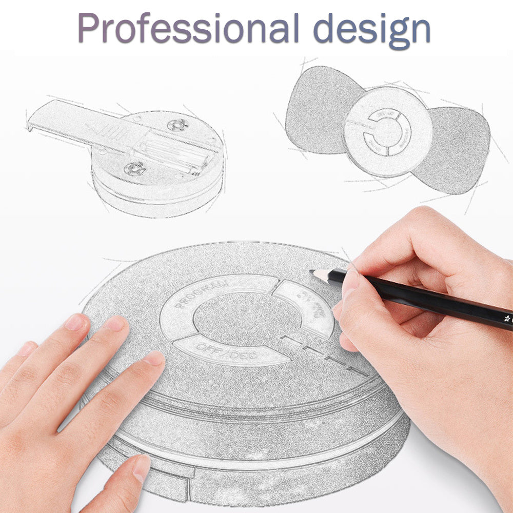 Wireless TENS machine full body massager in black with faux leather pads