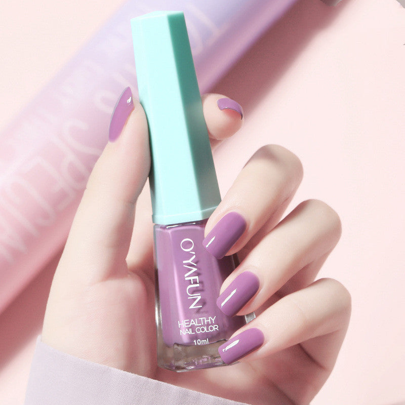 Oyafun Healthy Nail Color Nail Polish Pink Blue Purple Grey White Colors