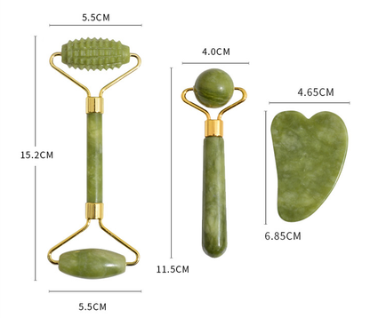 Jade Facial Roller With Three Sets Of Facial Jade Massager