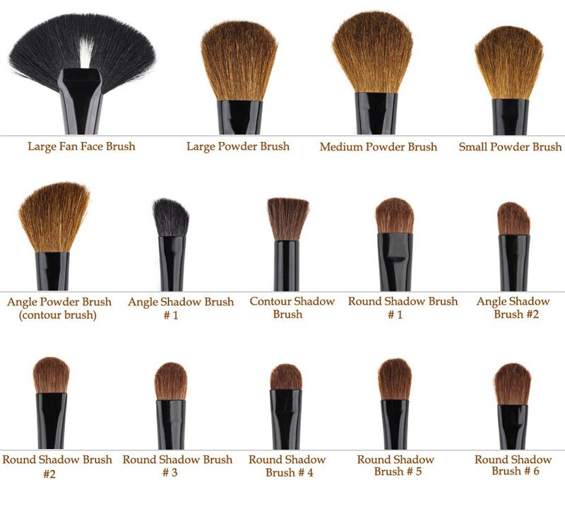 Yuwaku Makeup Brush Set Foundation-Blush of 32 Pieces With 5 Colors