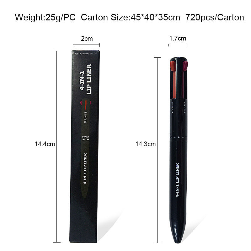 Nauve 4 In 1 Waterproof Lipliner Pencil