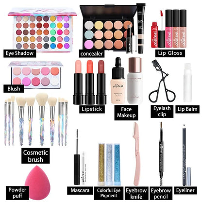 Popfeel Cosmetics Makeup Set Complete Makeup Set 15 Items In One Box
