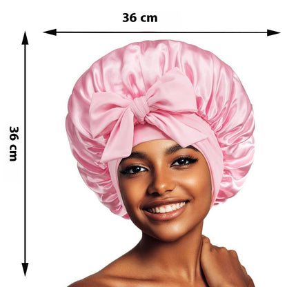 Hair Bonnet Silk Satin Bonnet Night Sleep Scarf With Tie Band For Women Hair