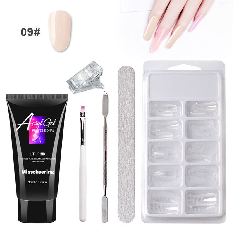 Acrylic Nail Extension Gel Painless Extension Nail Set in 9 Colors