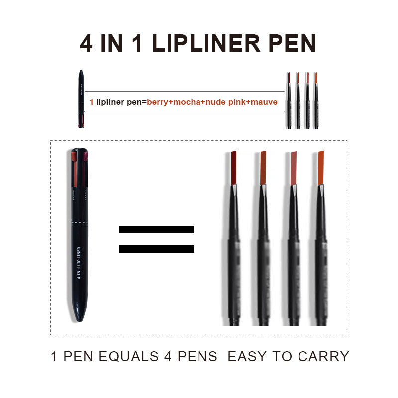 Nauve 4 In 1 Waterproof Lipliner Pencil
