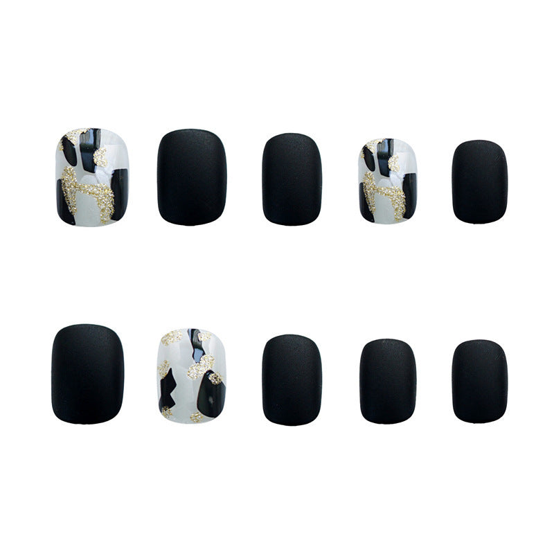Matte Black Nails Fake Nails