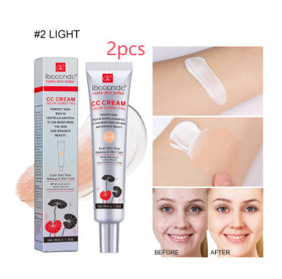 Ibcccndc Moisturizing Correcting CC Cream in Waterproof dark & light color