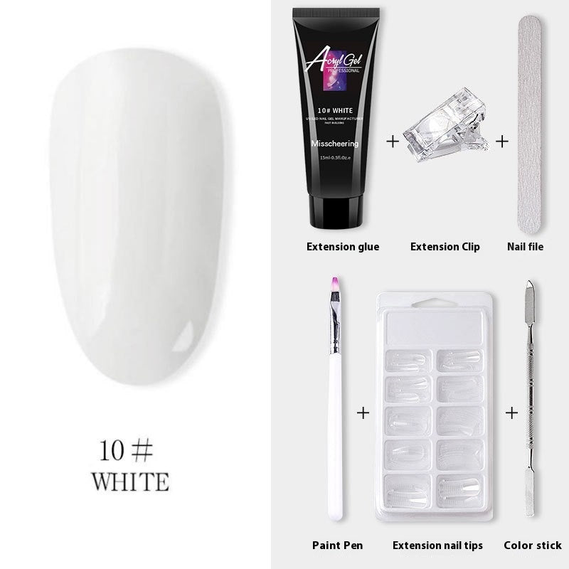 Acrylic Nail Extension Gel Painless Extension Nail Set in 9 Colors