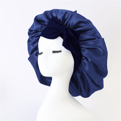 Hair Bonnet Silk Satin Bonnet Night Sleep Scarf With Tie Band For Women Hair