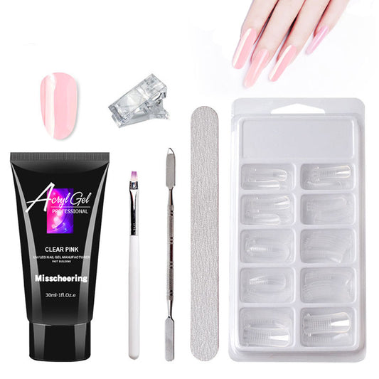 Professional nail brush for acrylic nail extension application and gel nail extensions