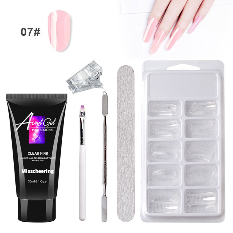 Professional nail brush for acrylic nail extension application and gel nail extensions