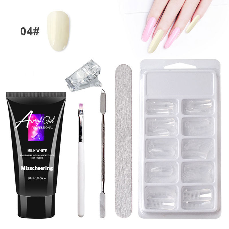 Professional nail brush for acrylic nail extension application and gel nail extensions