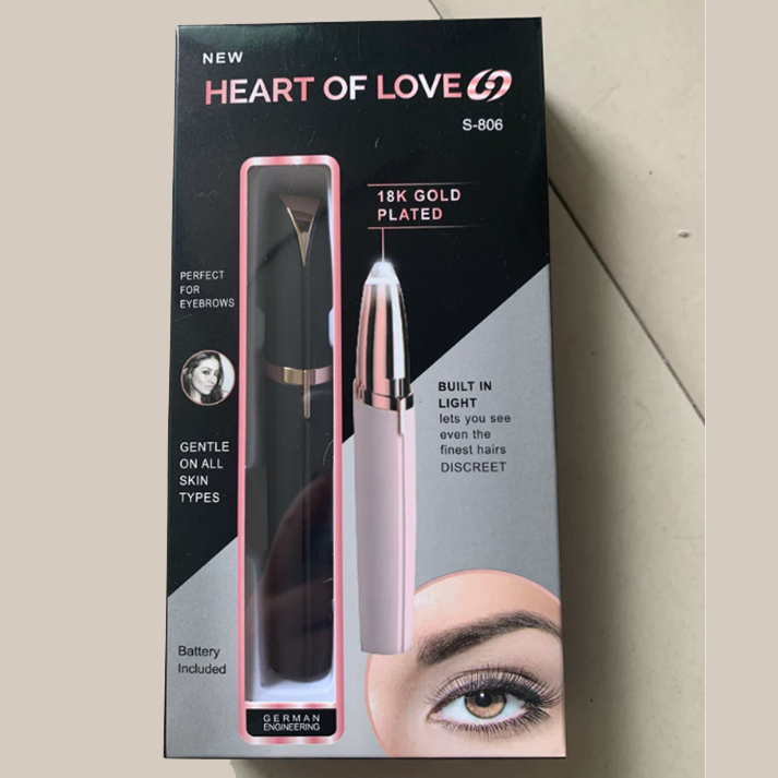Heart Of Love Eyebrow Trimmer Rechargeable With USB Black-Gold 5 Colors Available