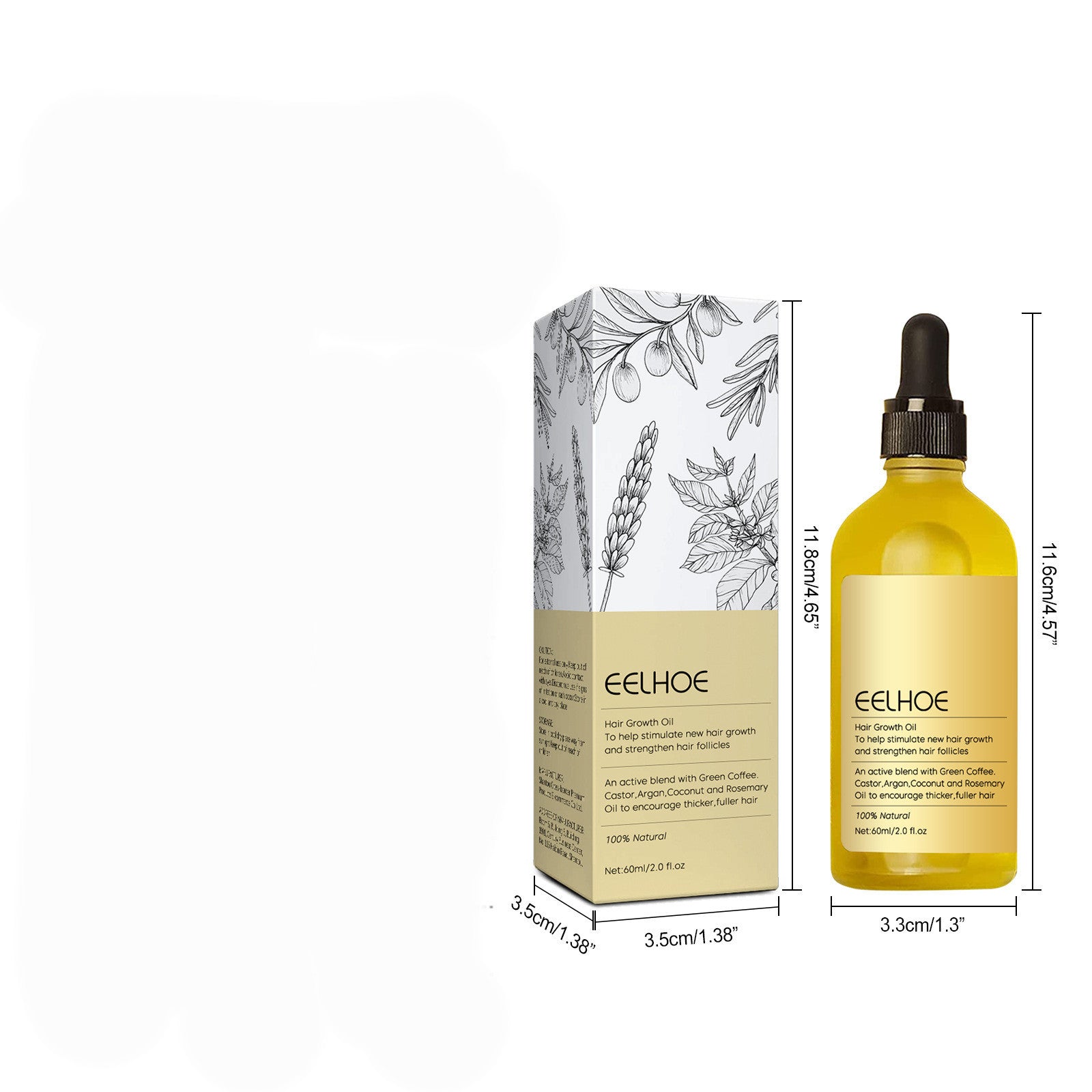 Applying Natural Hair Growth Oil dropper to scalp for hair repair.