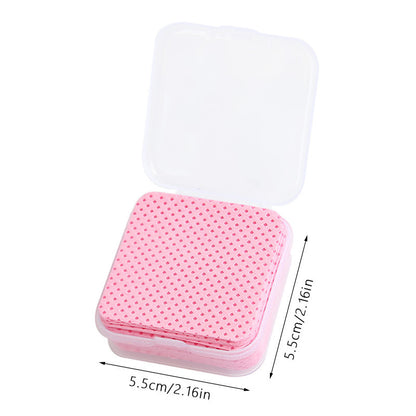 Salon quality nail wipes removing polish without lint residue.