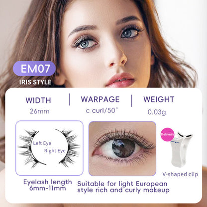 The kit includes magnetic eyelashes with clip options.