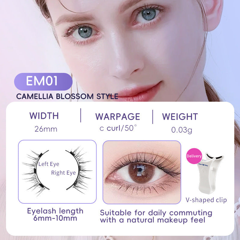 Reusable magnetic eyelashes are easy to apply and do not require glue.