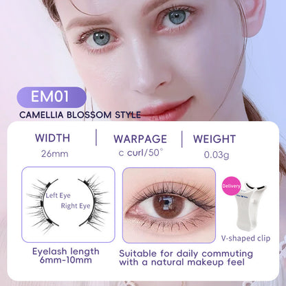 Reusable magnetic eyelashes are easy to apply and do not require glue.