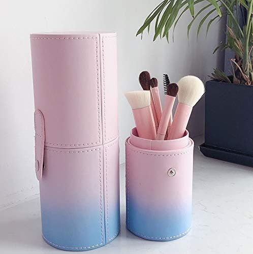 Travel Makeup Brush Holder In Waterproof PU Leather