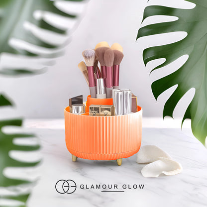 360° Rotating Makeup Brush Organizer