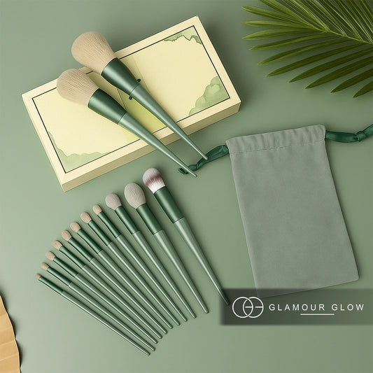 Makeup Brush Set 13 PCS Foundation Blush Highlighter Eyeshadow In 5 Colors