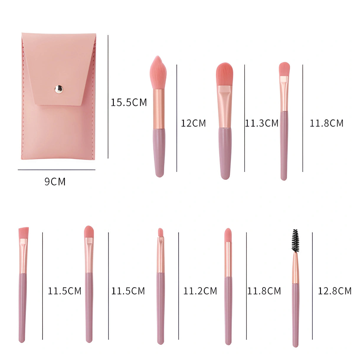 Makeup Brushes Set With Bag 8 PCS