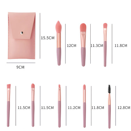 Makeup Brushes Set With Bag 8 PCS