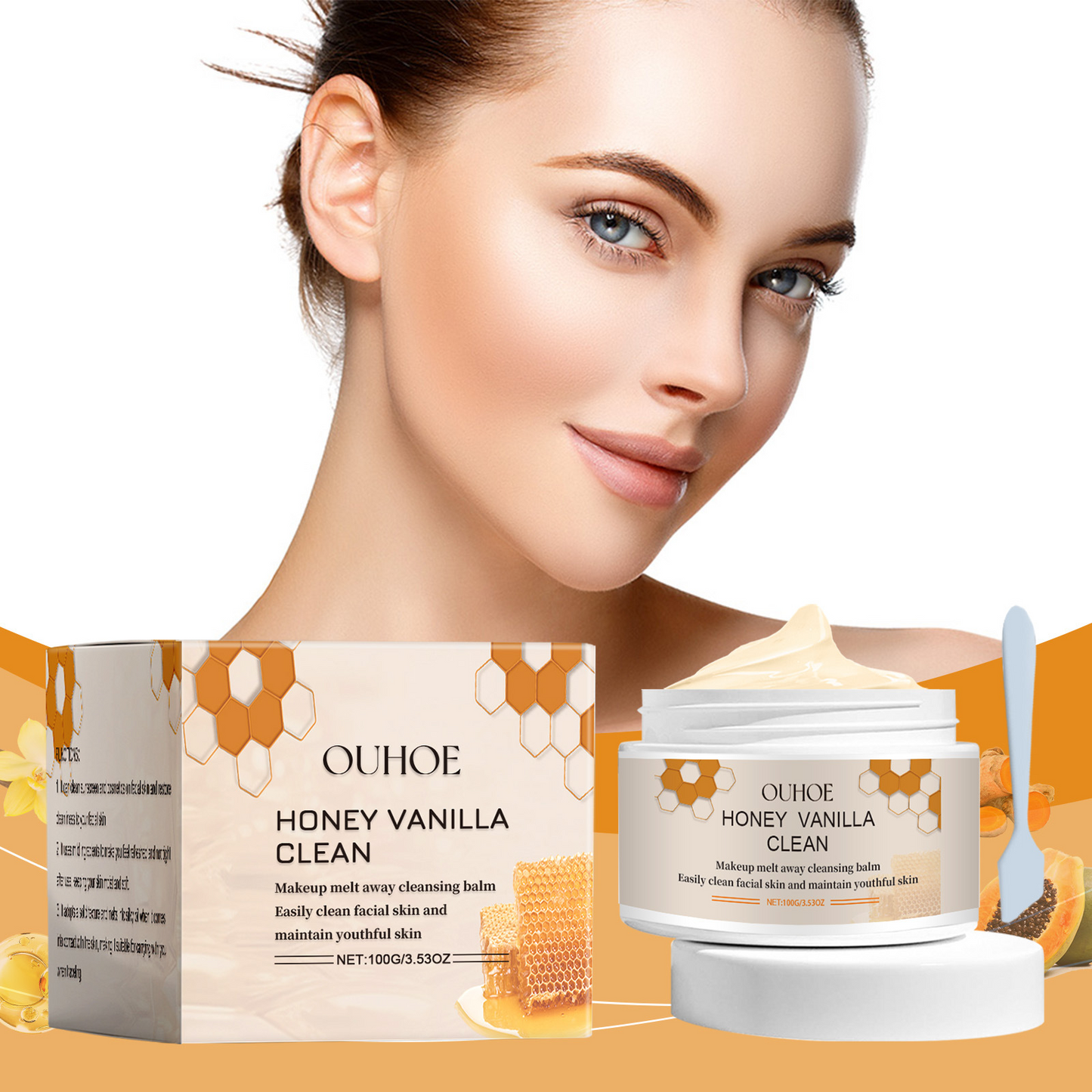 OUHOE Honey Vanilla Makeup Cleansing Balm