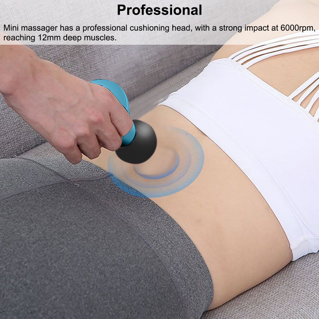 Portable mini massager USB charging port and battery compartment