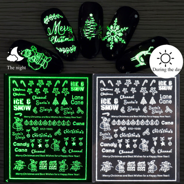 Before and after using gel sticker nails showing transformation.