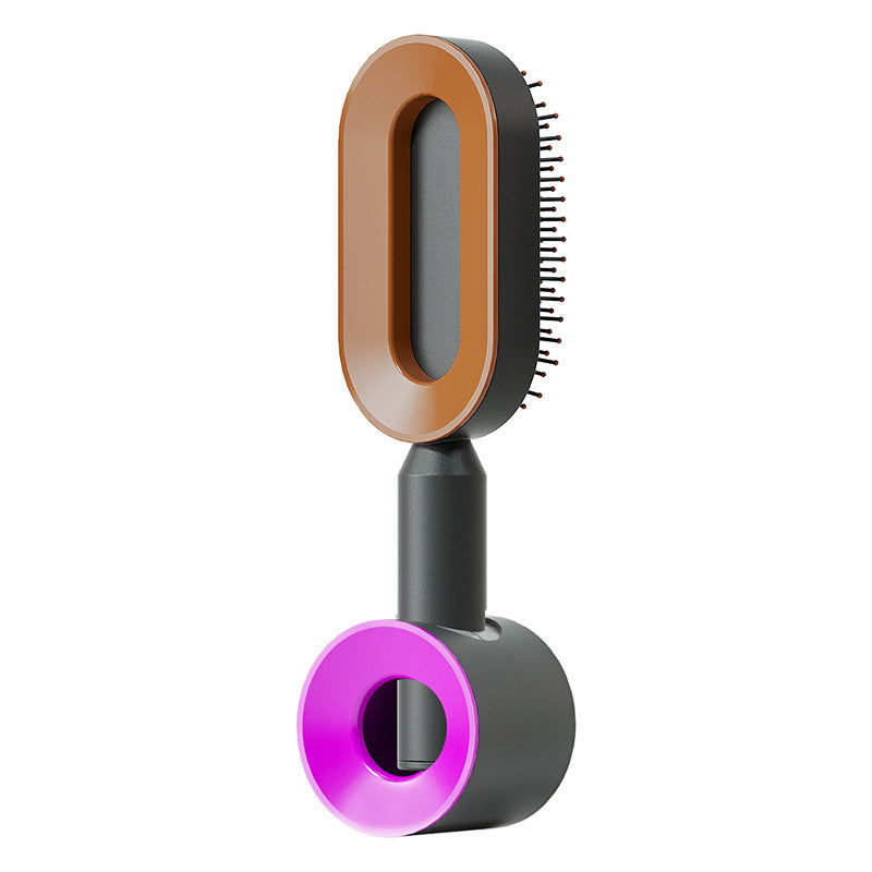 Self Cleaning Hair Brush set with standing base include.