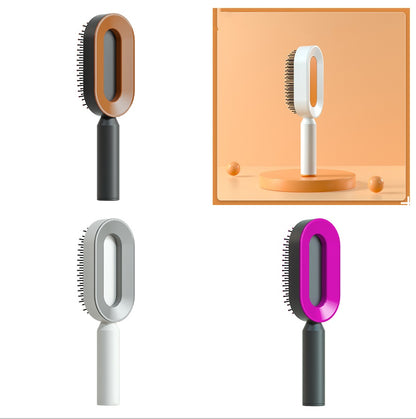 Self Cleaning Hair Brush set with standing base included.