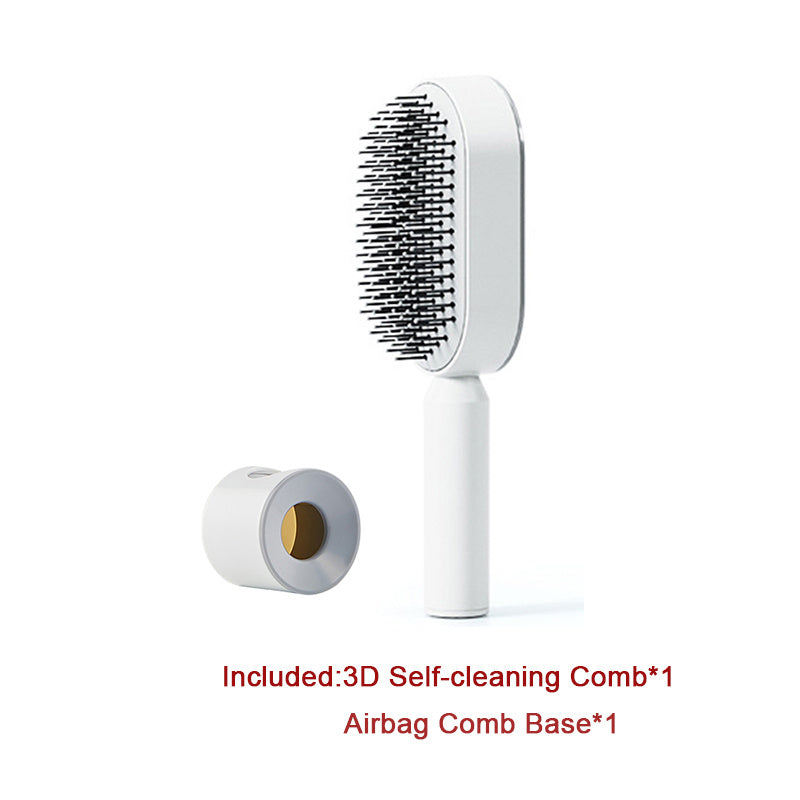 Self Cleaning Hair Brush set with standing base included.