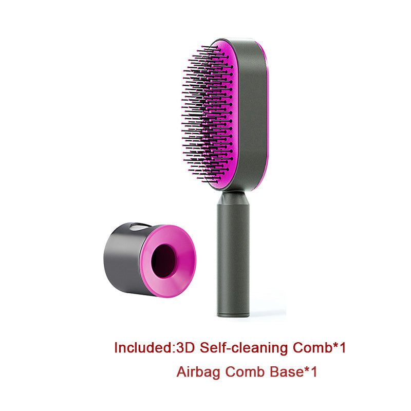Retractable hair brush tool for mess-free grooming.