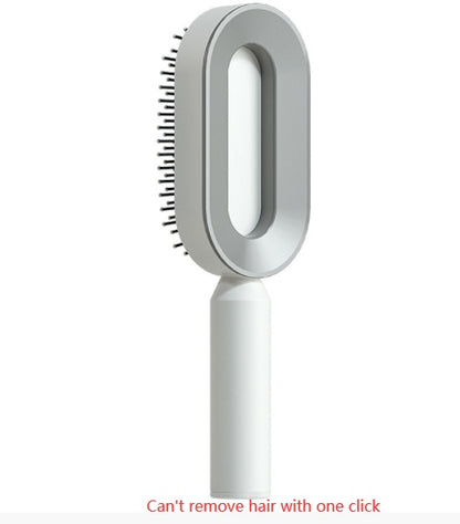 Self Cleaning Hair Brush with retractable easy clean design.