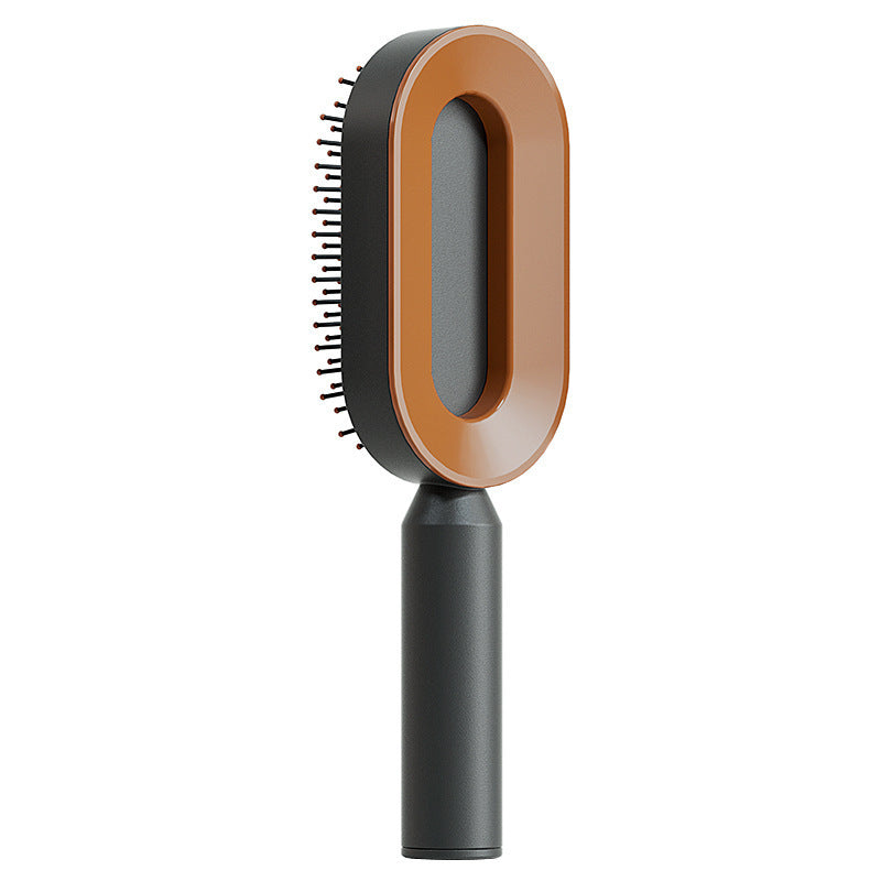 Self Cleaning Hair Brush with retractable easy clean design.