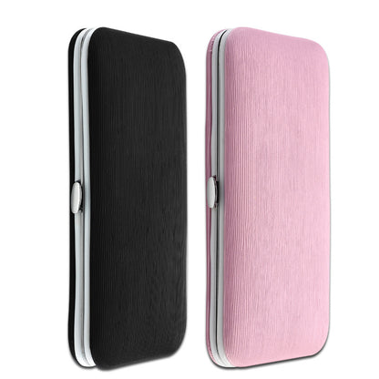 Complete set of manicure tools including nail clippers, files, cuticle pushers and scissors.