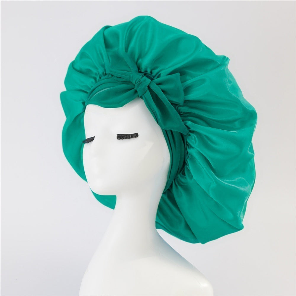 Silk Hair Bonnet With Tie Band for sleeping