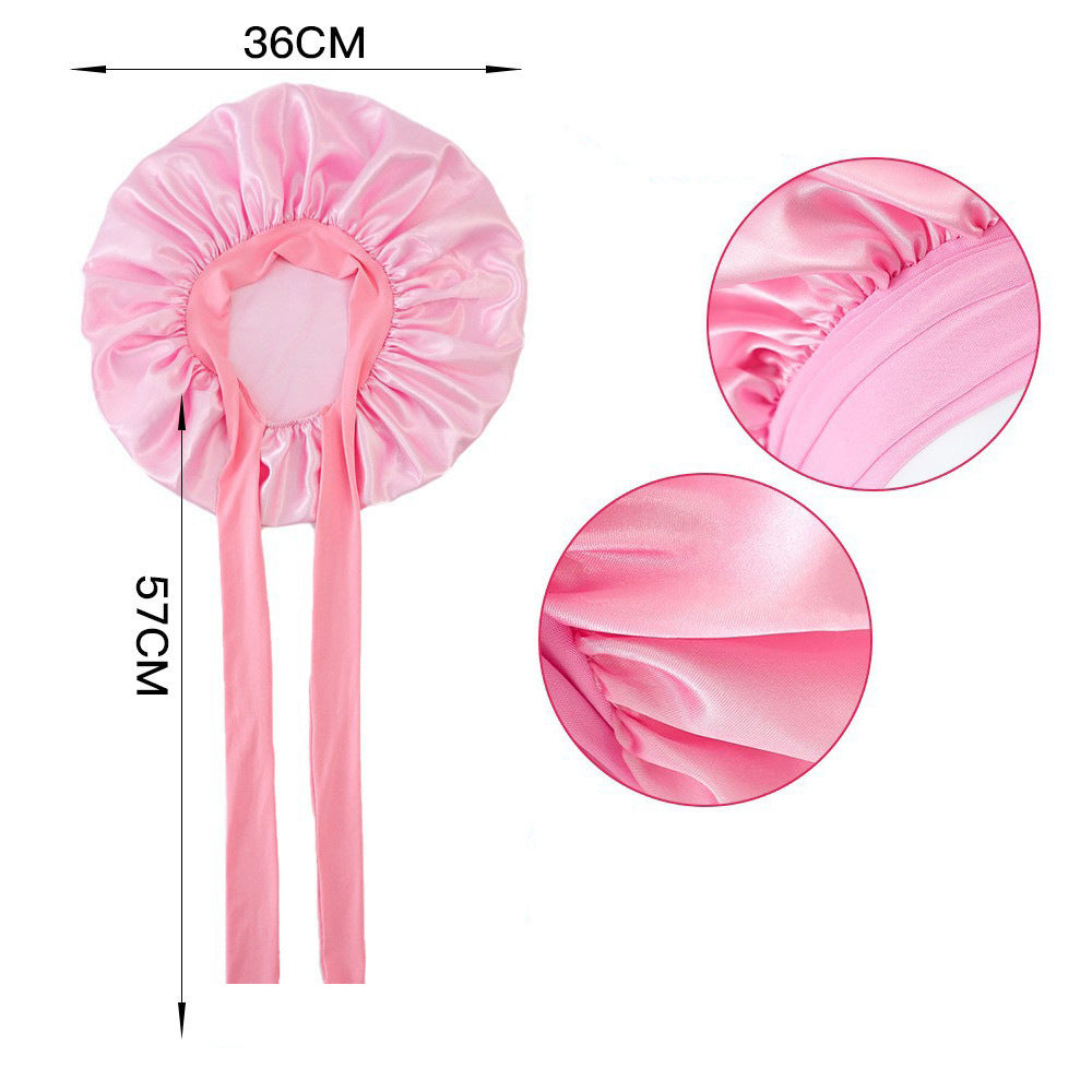 Silk Hair Bonnet With Tie Band for sleeping