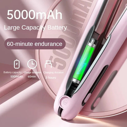 Cordless Hair Straightener lightweight portable design perfect for travel and everyday use.
