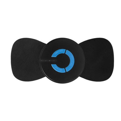 Wireless TENS machine full body massager in black with faux leather pads