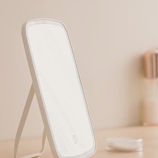 Makeup mirror with lights